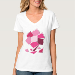 T-shirt Fleur fuchsia Abstraite