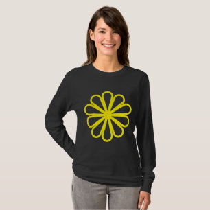 T-shirt Fleur géométrique 07 - Jaune