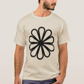T-shirt Fleur géométrique 07 - Noir (Devant)