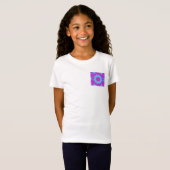 T-Shirt fleur géométrique néon (Devant entier)