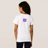T-Shirt fleur géométrique néon (Dos entier)