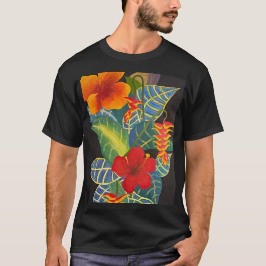 T-shirt Fleur Gingembre Tropical @3dudes1life (Devant)