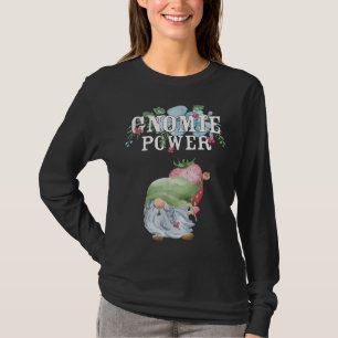 T-shirt Fleur Gnome Funny Power Gnomie unique avec paille