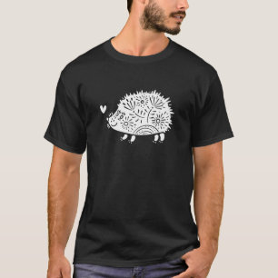 T-shirt Fleur graphique de hérisson mignon avec chandelle 