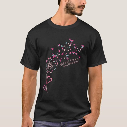 T-shirt Fleur He Ribbon Daisy Dandelion Cancer du sein Awa (Devant)