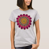 T-shirt Fleur Hippie Paix (Devant)