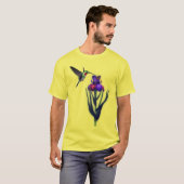 T-shirt Fleur Iris de colibris (Devant entier)