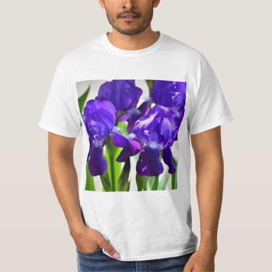 T-shirt Fleur Iris Iris Violet (Devant)