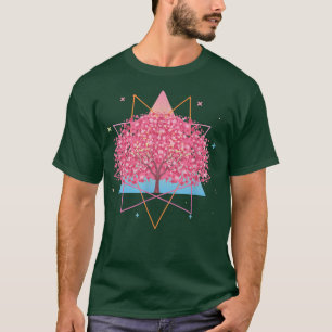 T-shirt Fleur japonaise Fleur Sakura Tree Vaporwave Cher