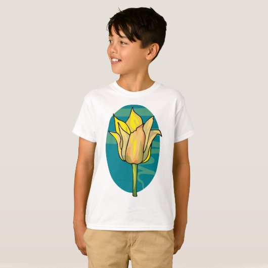 T-shirt Fleur jaune (Devant entier)