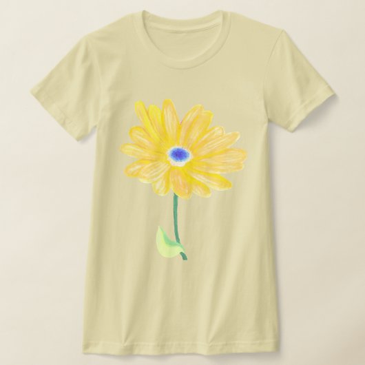 T-shirt Fleur jaune d'été (Poser)