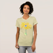 T-shirt Fleur jaune d'été (Devant entier)