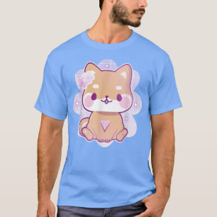 T-shirt Fleur Kawaii Shiba Inu Pastel Goth Sakura