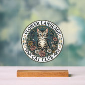 T-shirt Fleur Langage Chat Graphique - Fleur L (Neutre)
