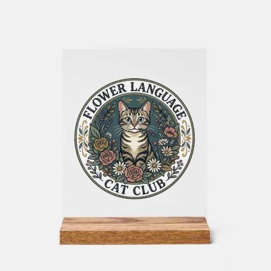 T-shirt Fleur Langage Chat Graphique - Fleur L (Recto)