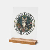 T-shirt Fleur Langage Chat Graphique - Fleur L (Angle)