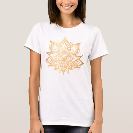 T-shirt Fleur Lotus Or (Devant)