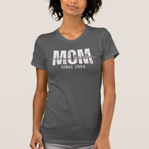 T-shirt Fleur Maman Notre Cœur Depuis Typographie