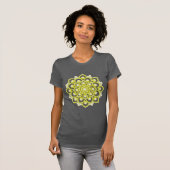 T-shirt Fleur Mandala jaune (Devant entier)