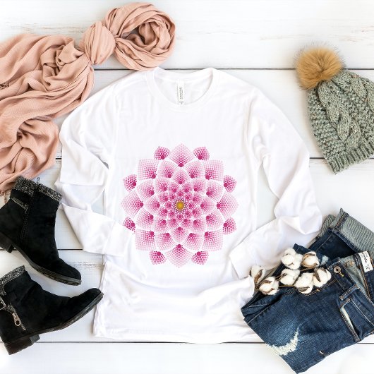 T-shirt Fleur Mandala rose