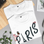 T-shirt Fleur marguerite rose de Paris et papillon