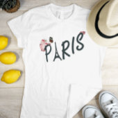 T-shirt Fleur marguerite rose de Paris et papillon