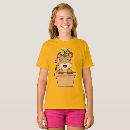 T-shirt Fleur Meerkat (Devant entier)