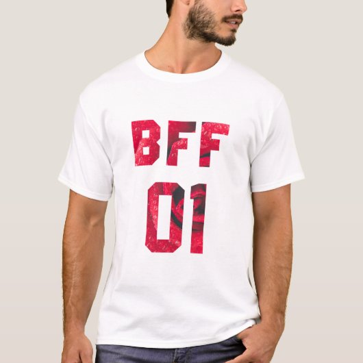 T-shirt Fleur Meilleurs amis pour 3 - BFF 01 (Devant)