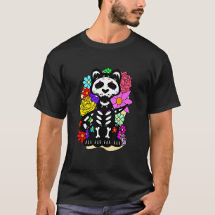 T-shirt Fleur Mexicaine Chat Jour des Morts Dia De Muertos