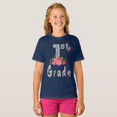 T-shirt Fleur mignonne 1ère année Retour à l'école (Devant entier)