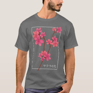 T-shirt Fleur mignonne rose Fleur de cerisier japonaise Sa
