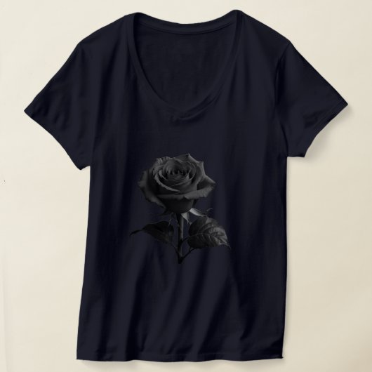 T-shirt Fleur Noir Élégant (Poser)