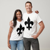 T-shirt Fleur noir superbe de lis (Unisexe)