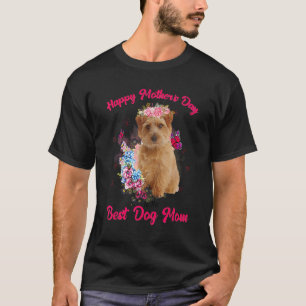 T-shirt Fleur Norfolk Terrier Joyeuse Fête des Mères au B