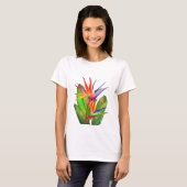 T-shirt Fleur Oiseau de Paradis Strelitzia (Devant entier)