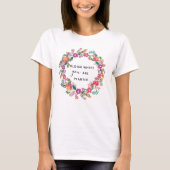 T-shirt Fleur Où Vous Avez Planté Automne Floral Wreath (Devant)