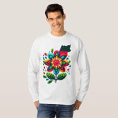 T-shirt Fleur Palestine Drapeau, Palestine sera libre, Flo (Devant entier)