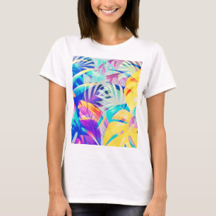 T-shirt Fleur pastel abstrait moderne