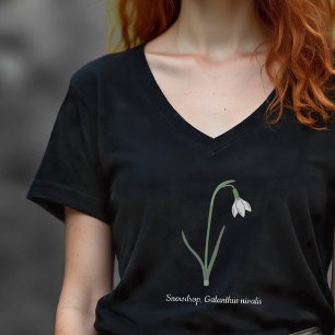 T-shirt Fleur pastel botanique Snowdrop