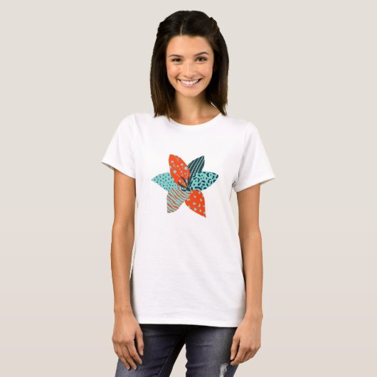 T-shirt Fleur Patchwork (Devant entier)
