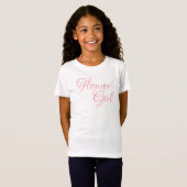 T-Shirt Fleur Pink Script élégant (Devant entier)