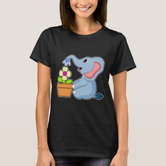 T-shirt Fleur Plante éléphant (Devant)