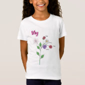 T-Shirt Fleur pour Fille au Nom de Lily (Devant)