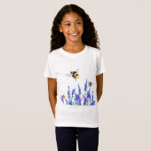 T-shirt fleur printemps et abeilles (Devant entier)