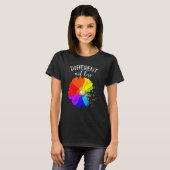 T-shirt Fleur Puzzle Pièces Différentes Pas Moins Autisme  (Devant entier)