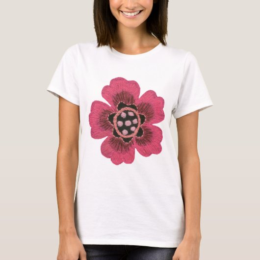 T-shirt Fleur rose (Devant)