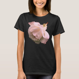 T-shirt Fleur rose blanche