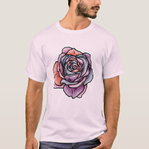 T-shirt Fleur Rose coloré