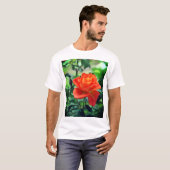 T-shirt Fleur rose de la nature (Devant entier)