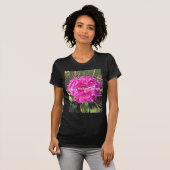 T-shirt Fleur rose foncé (Devant entier)